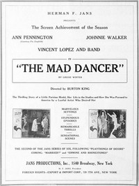 The Mad Dancer (1925) - poster