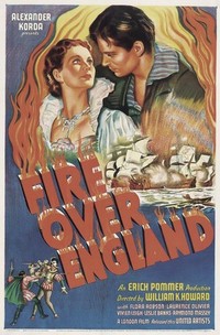 Fire over England (1937) - poster