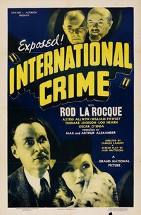 International Crime (1938) - poster