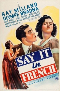 Say It in French (1938) - poster