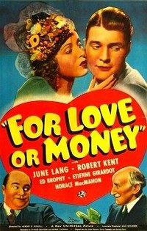 For Love or Money (1939) - poster
