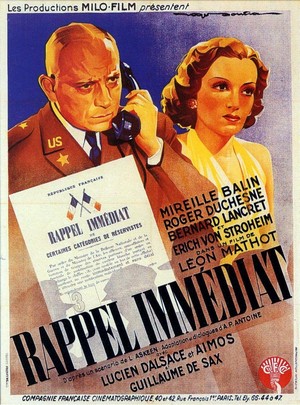 Rappel Immédiat (1939) - poster