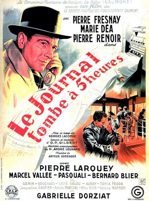 Le Journal Tombe à Cinq Heures (1942) - poster