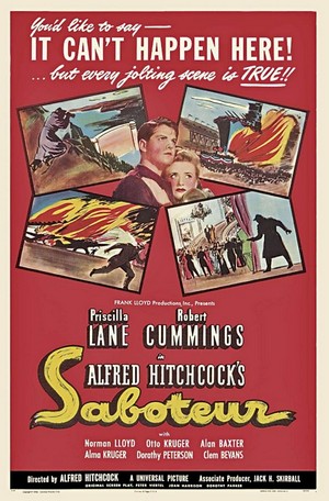 Saboteur (1942) - poster