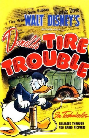 Donald's Tire Trouble (1943) - poster