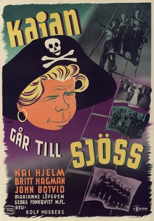 Kajan Går till Sjöss (1943) - poster
