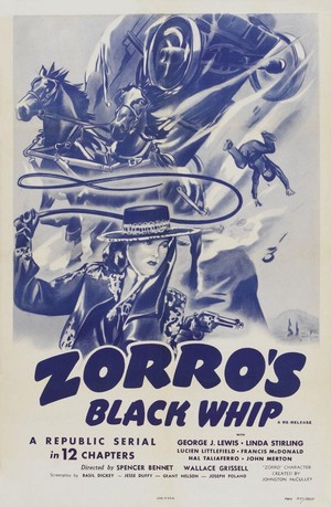 Zorro's Black Whip (1944) - poster
