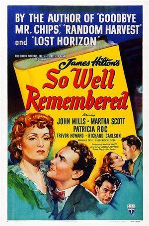 So Well Remembered (1947) - poster