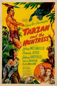 Tarzan and the Huntress (1947) - poster