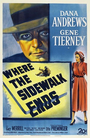 Where the Sidewalk Ends (1950) - poster