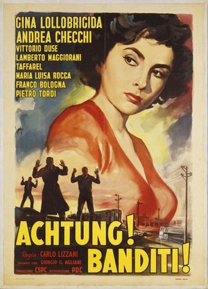 Achtung! Banditi! (1951) - poster