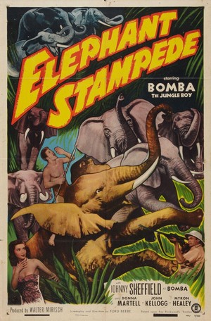 Elephant Stampede (1951) - poster