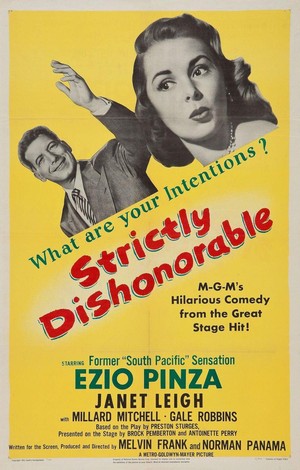 Strictly Dishonorable (1951) - poster