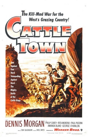Cattle Town (1952) - poster