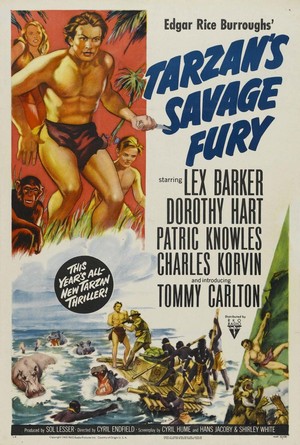 Tarzan's Savage Fury (1952) - poster