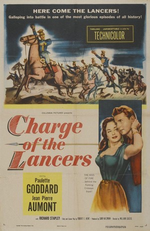 Charge of the Lancers (1954) - poster
