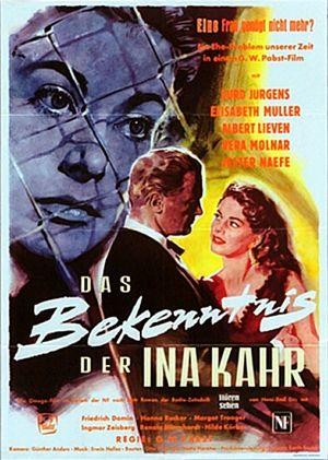 Das Bekenntnis der Ina Kahr (1954) - poster
