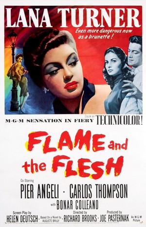 Flame and the Flesh (1954) - poster