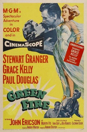 Green Fire (1954) - poster