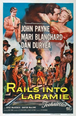 Rails into Laramie (1954) - poster