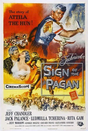 Sign of the Pagan (1954) - poster