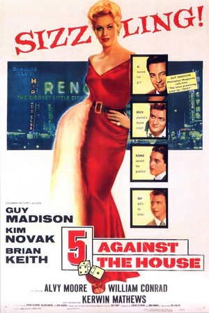 5 against the House (1955) - poster