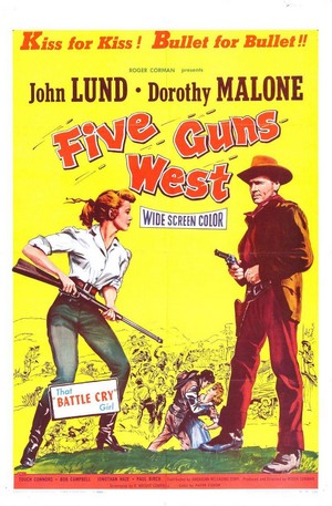 Five Guns West (1955) - poster