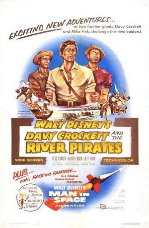 Davy Crockett and the River Pirates (1956) - poster