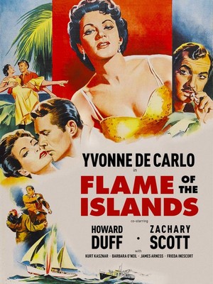 Flame of the Islands (1956) - poster