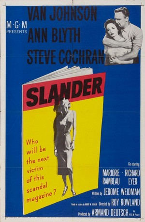 Slander (1956) - poster
