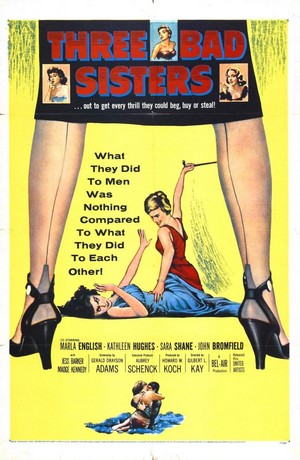 Three Bad Sisters (1956) - poster