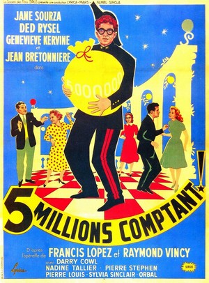Cinq Millions Comptant (1957) - poster