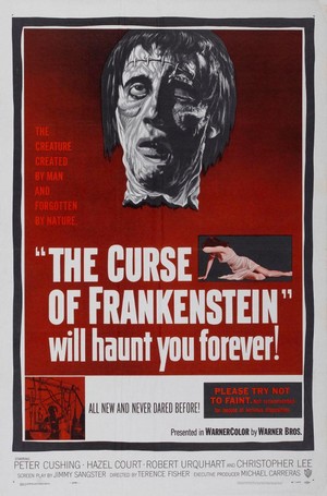 The Curse of Frankenstein (1957) - poster