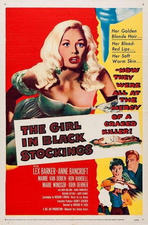 The Girl in Black Stockings (1957) - poster
