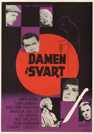 Damen i Svart (1958) - poster