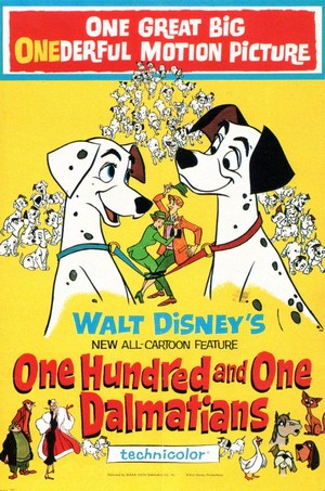 One Hundred and One Dalmatians (1961) - poster