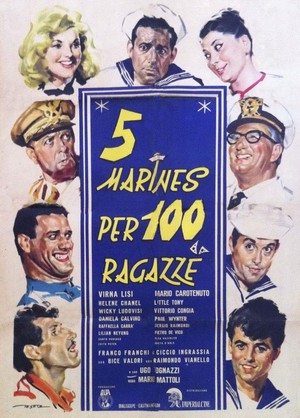 5 Marines per 100 Ragazze (1962) - poster