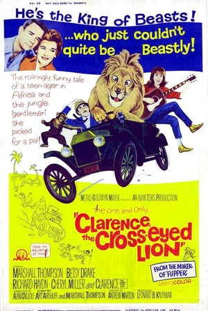 Clarence, the Cross-Eyed Lion (1965) - poster