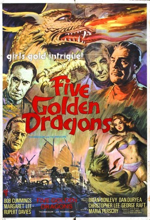 Five Golden Dragons (1967) - poster