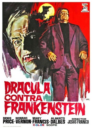 Drácula contra Frankenstein (1972) - poster