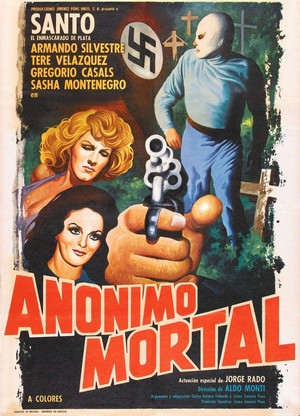 Santo en Anónimo Mortal (1975) - poster