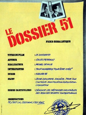 Le Dossier 51 (1978) - poster