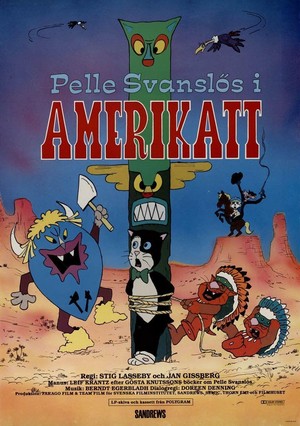 Pelle Svanslös i Amerikatt (1985) - poster