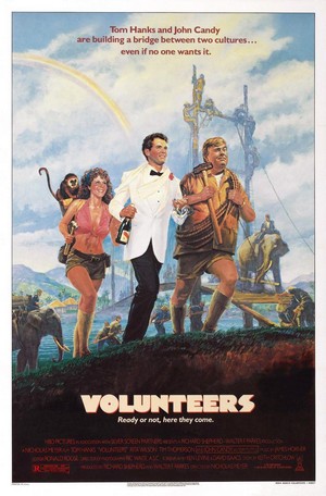 Volunteers (1985) - poster