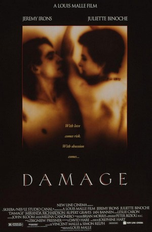 Damage (1992) - poster